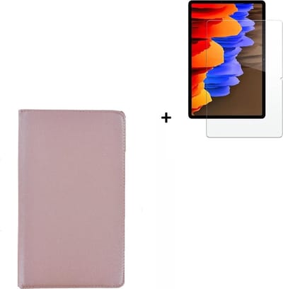 Samsung Galaxy Tab A7 2022 hoesje - 10.4 inch - Samsung Tab A7 2022 Screenprotector - Samsung Tab A7 2020 hoesje Rose Goud + Screenprotector