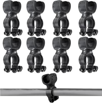 Praktische 360 Graden Rotatie Wandstokhouders - Universele Accessoires voor Fietsen, Rollators en Scooters, Set van 8 Stuks
