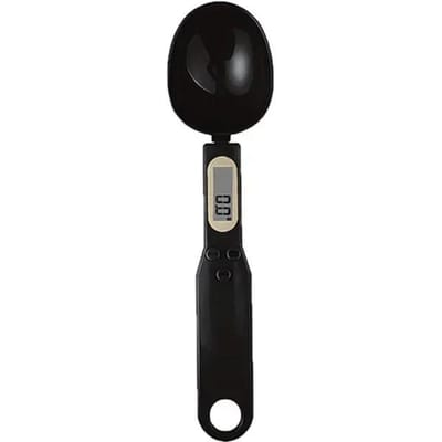 Elektronische LCD Voedingsweegschaal 0,1-500g Elektronische Keukenweegschaal Lepelweegschaal Koken Bloem Melk Koffiepoeder Gewicht Meetlepel black