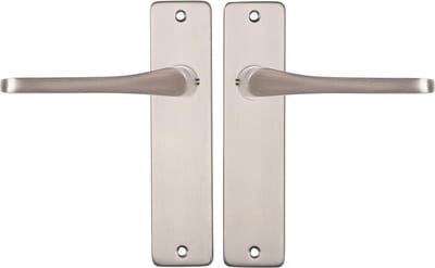 Starx Deurklink Zilver - RVS Look â€“ Deurbeslag â€“ Deurkruk met Schild â€“ Blind - Deurklink Vlinder - 43 x 180 mm â€“ Ã˜ 18 mm