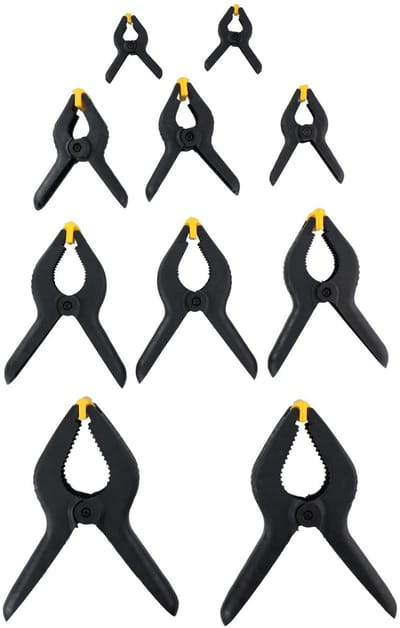 Kinzo lijmklemmen - set 10 stuks - 5 maten