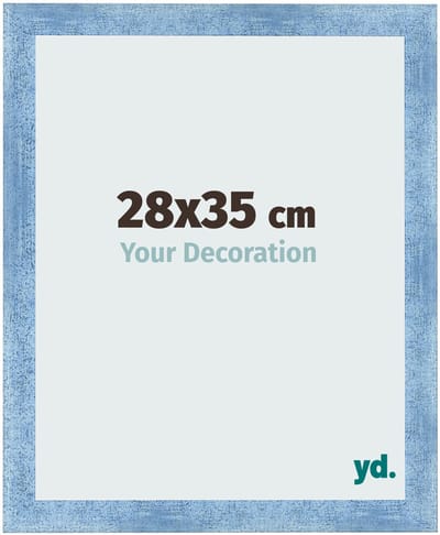 Your Decoration - Fotolijst 28x35 cm - MDF - Helder Blauw Geveegd - Pisa