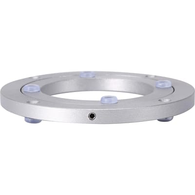 Table à manger ronde à plateau tournant en alliage d'aluminium robuste