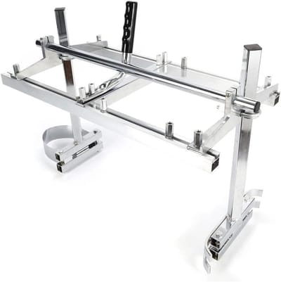Mobiel zaagwerk - Draagbare kettingzaagmolen - Hout zagen - Verstelbare breedte en dikte - Tot 61 cm - Zilver
