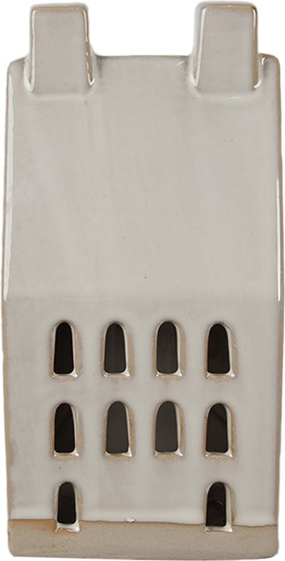 Clayre & Eef Decoratie Huis met LED 18 cm Beige Porselein