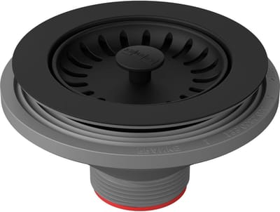 Badstop Zonder Overloop - Afvoerplug Bad - Badkuip Afsluiten - Duurzaam Kunststof - 5x5x2 cm - Mat Zwart