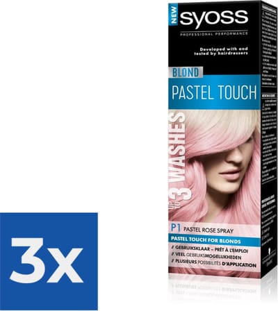 SYOSS Color Blond Pastel Touch P1 Pastel Rose Spray - 1 stuk - Voordeelverpakking 3 stuks