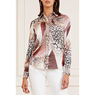GUESS Marciano By  Melissa Solid Co Earth Rhapsody Print Taglia: XS | Magliette intime Outlet | Donna | Marrone
