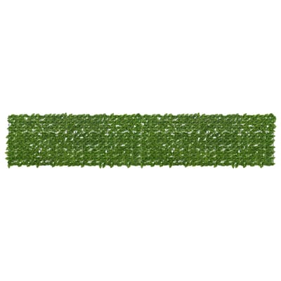 vidaXL - Balkonscherm - met - bladeren - Groen - en - Geel - 400 - x - 75 - cm