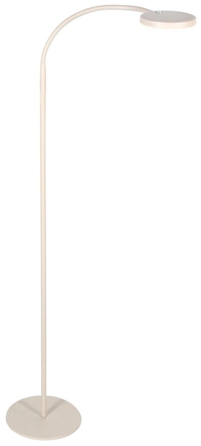 Vloerlamp Platu 3351CR - Dimbaar met instelbare lichtkleur, creme, kunststof/metaal, Mexlite – Design lamp voor binnen met draaibare en kantelbare arm