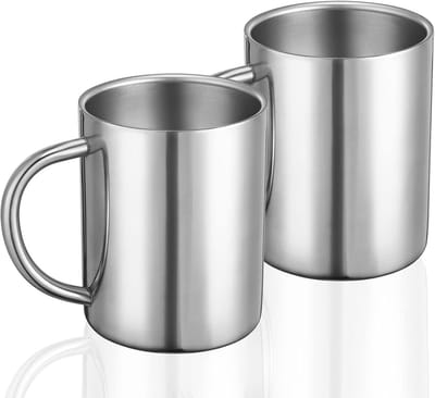 Ynkkvre - Mok - Koffiemok - Coffee Cup - Beker - Reisbeker - Dubbelwandig - 400ml - 2-Pack - Vaatwasserbestendig