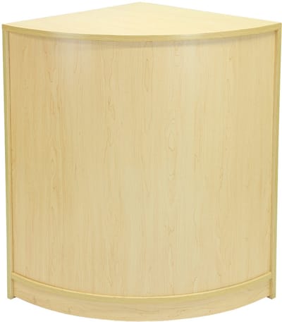Cm60 winkel hoektoonbank - esdoorn - 60x60x90cm - gebogen