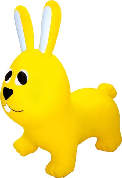 JUMPY Haas - skippy Geel - Hopper 100 kg belastbaar - Speelgoed Skippybal - Skippy Dieren - Skippybal Haas - Kinderspeelgoed - Speelgoed 12 maanden - Inclusief Pomp - Tot 100 kg Gewicht - Skippy bal - Cadeau kind - voedselveilige materialen