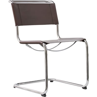Thonet - S 33/ S 33 N - bruin - kunststofglijder zwart met vilt