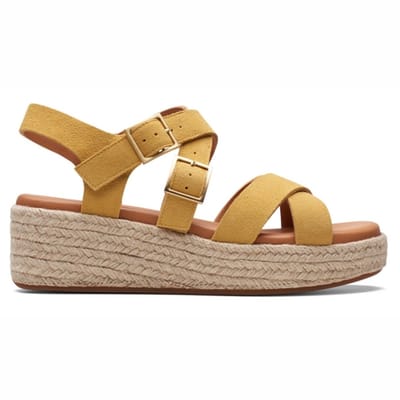 Sandalettes Clarks Women Kimmei Buckle Yellow Suede-Schoenmaat 38