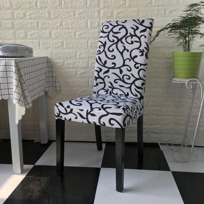 Nouvelle housse de chaise en jacquard élastique imperméable pour salle à manger, housse de chaise pour chaises de cuisine, mariage, hôtel, banquet, protection de siège 1 Piece gray