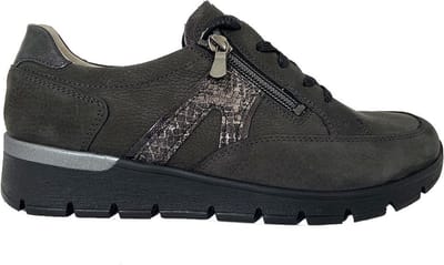 Waldlaufer - 626001 K-Ramona - Dames veterschoenen - Kleur: Grijs - Maat: 37.5