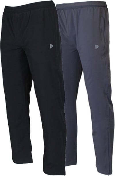 2-Pack Donnay - 2-way Stretch trainingsbroek (Alex) - Sportbroek - Heren - Black/Dark Grey (1070) - maat S