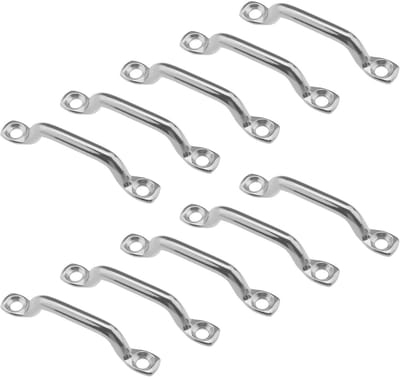 Dailygoods- Bootpad 10 Stuks - Roestvrij Staal - Duurzaam - Bevestigingsmateriaal - Installatiegat 5 mm - Totale Lengte 70 mm - Ogen
