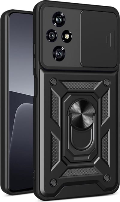Hoesje geschikt voor HONOR 200 Pro - Techsuit Camshield Back Cover - Zwart