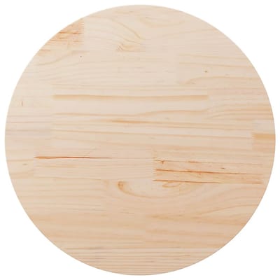 vidaXL - Tafelblad - Ø80x2,5 - cm - massief - grenenhout