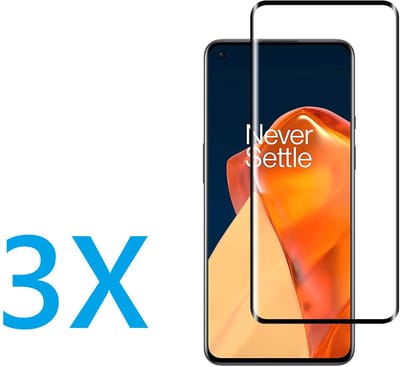 Screenprotector Geschikt voor: OnePlus 9 Pro - Full 3x - screen protector - volledige glas - bescherming - beschermglas - ZT Accessoires