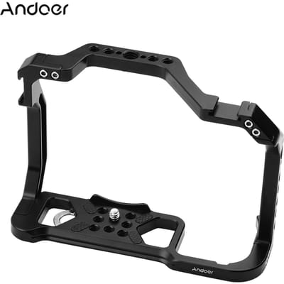 Cage de caméra en alliage d'aluminium, remplacement pour appareil photo reflex numérique Canon EOS R5 R6 avec vis de 1/4 pouces noir