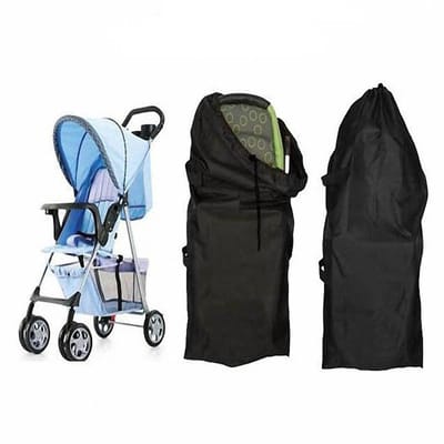 BukkitBow - Opbergtas voor Kinderwagen - Waterafstotende Reistas - Beschermhoes voor Buggy - Reisaccessoire - Zwart