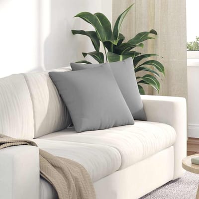 vidaXL - Zitkussens - 2 - st - Stof - Wolkgrijs - 45 - x - 45 - cm
