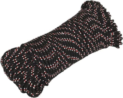 Boottouw - Marine touw - Boot vastmaken - Gevlochten polypropyleen - 3 mm x 250 m - Zwart
