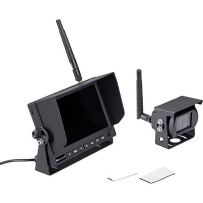 Midland Truck Guardian PRO Draadloos achteruitrijcamerasysteem 4 camera-ingangen, Afstandshulplijnen, Extra IR-verlichting, Geïntegreerde microfoon