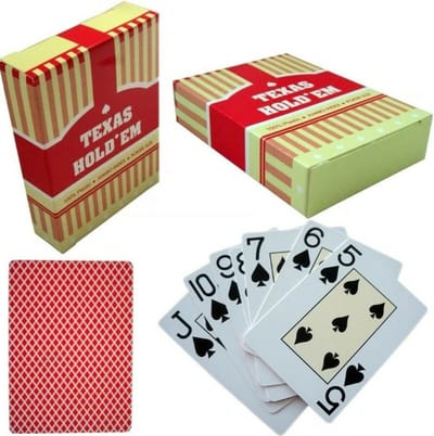 Pokerkaarten - Waterdicht - Kreukvrij - Plastic - Rood