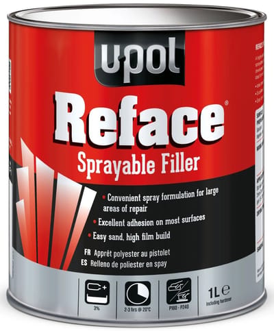 U-POL REFACE 2K Polyester Spuitplamuur 1 liter