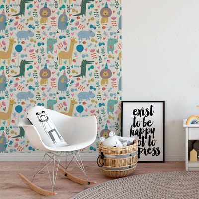 Behangeffect sticker - IN DE VERRE JUNGLE - 30x30cm