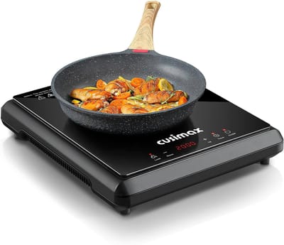 Elektrische Kookplaat - Inductie Kookplaat - Thuis Koken - 2000 Watt Vermogen - 33x29x5.8 cm - Zwart