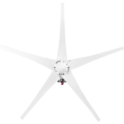 12V 1200W windgenerator met ladercontroller 5 bladen SType minitype windturbinegenerator 5 Blades wit