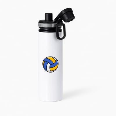 Hacebo® - Volleyballen waterfles met draaidop grijs - Volleybal - Volleyballers - Balsport - sporten - water fles - 850ML