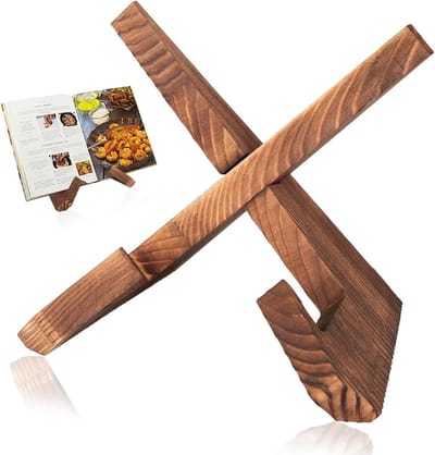 Houten Kookboekhouder met Verstelbare Stand - Ideaal voor Kookboeken, Recepten en Keukenaccessoires