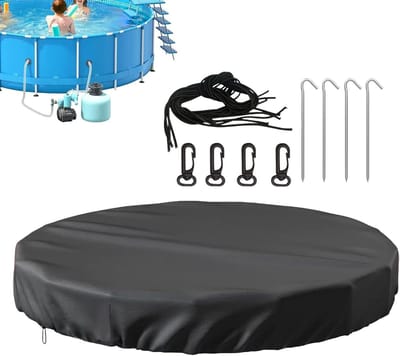 Zwembadafdekking - Poolhoes Beschermhoes - Zwembad Schoonhouden - Waterdicht UV-bestendig - 305 cm - Grijs