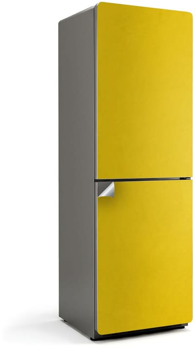 Wallfluent Koelkaststickers - Geel Koelkast Folie - 60 cm x 180 cm - Geel Koelkaststickers - Zelfklevende Koelkaststicker - Koelkast Versiering - Koelkast Wrap - Koelkast Makeover