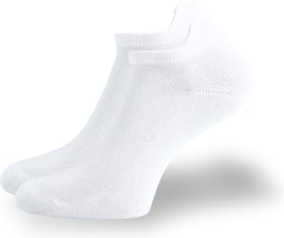 SQOTTON® Badstof Sneakersokken met lipje - Naadloos - Wit - Maat 35-38