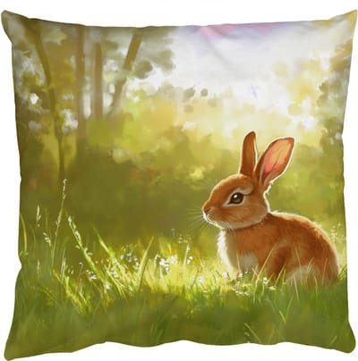 Sierkussens - Kussentjes Woonkamer - 50x50 cm - Konijn - Zonlicht - Bos