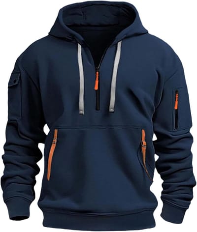 Herentrui Met Capuchon - Sportieve Sweater - Casual Buitenactiviteiten - Praktische Kangoeroezak - Lange Mouwen