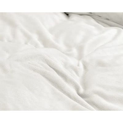 Sleeptime Velvet Touch - Dekbedovertrek - Eenpersoons - 140x200/220 + 1 kussensloop 60x70 - Wit