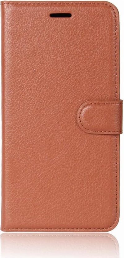 Shop4 - Nokia 9 Hoesje - Wallet Case Lychee Bruin