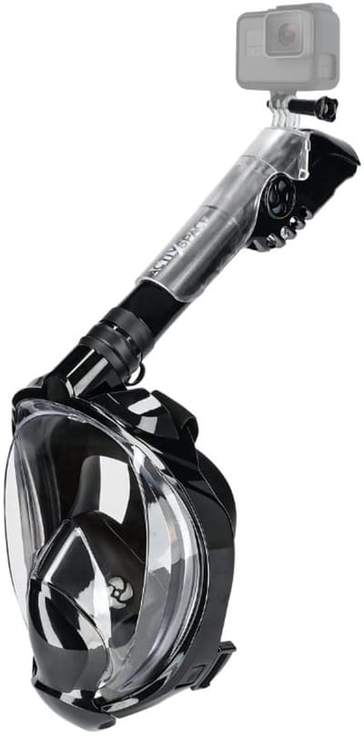 ACTIV/SPACE – Volledige Snorkelmasker S/M – Zwart, Anti-Fog