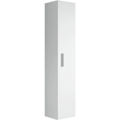 Badplaats Badkamerkast Pluto 30 x 30 x 150 cm – Wit Mat – Hangende Kolomkast Hoog met 1 Deur