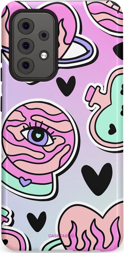 Casetastic Hoesje Geschikt voor Samsung A52 (4G/5G/s) - Stijlvolle Beschermende Duo-layer Case - Pastel Popart