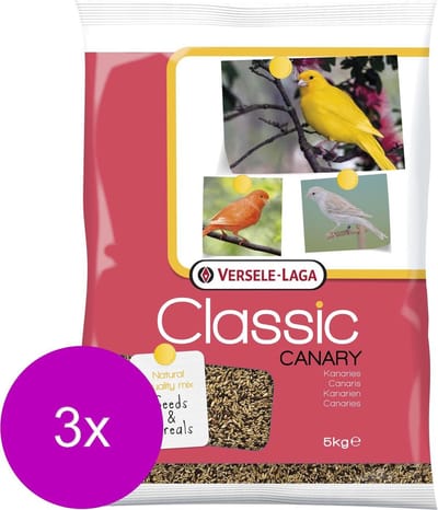 Versele-Laga Classic Kanaries Zonder Hennepzaad - Vogelvoer - 3 x 5 kg