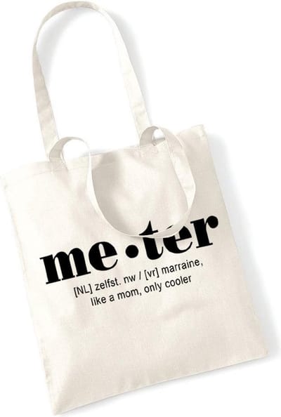 Meter - cadeau - shopping bag - draagtas - tote bag - meter vragen